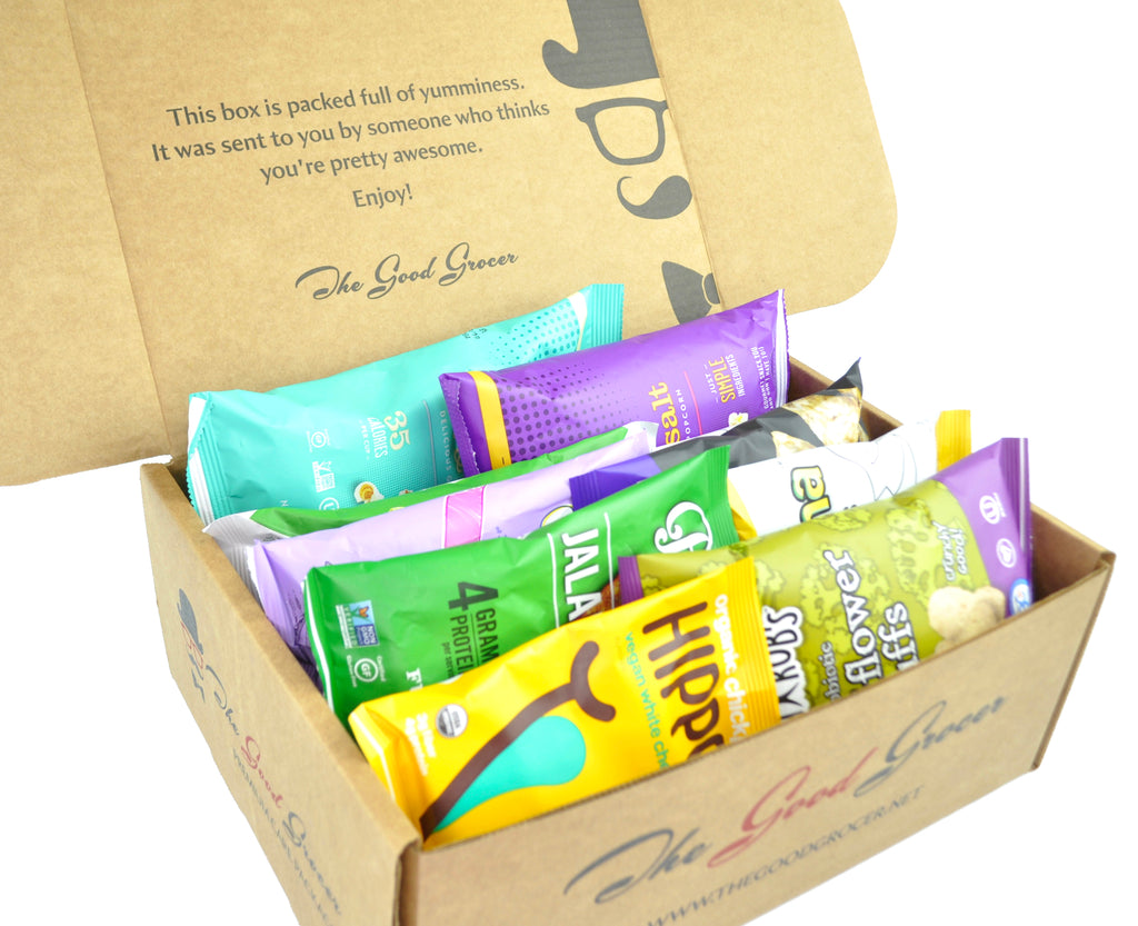 Gluten-Free & Vegan Snacks Care Package (Dairy&Fig Free) 28ct Gift Box –  The Good Grocer